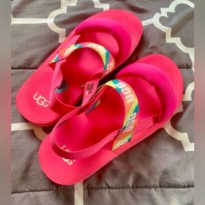 Pink UGG Zuma Sling Slides Kids SZ 6/Fits Women’s 8